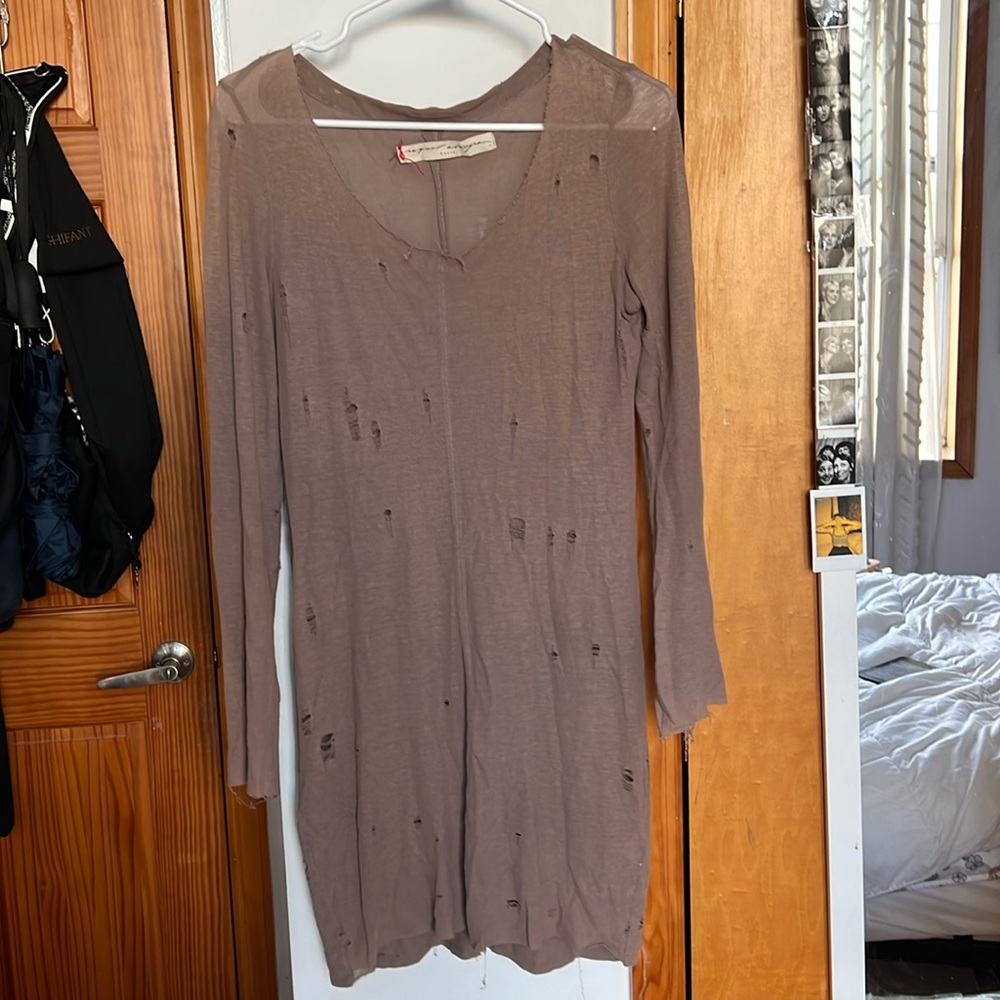 raquel allegra distressed dress